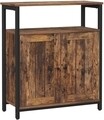 Bufet inferior, Vasagle, 70 x 30 x 80 cm, otel/PAL, maro rustic