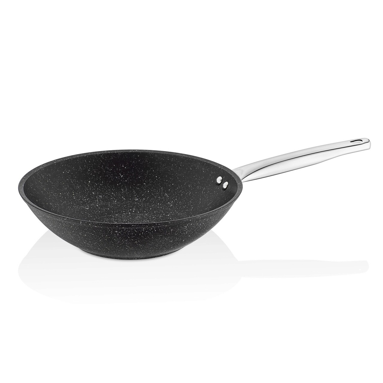 Tigaie, Hermia, 440FLZ1121, Invelis din granit, Sigur pentru cuptorul cu microunde / Sigur pentru mașina de spălat vase, Negru