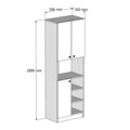 Dulap multifunctional, Mezza, Order 3002 , 59.6x180x35 cm, Alb