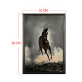 Tablou decorativ, Wild Horse, Lemn, Lemn, Multicolor