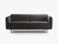 Canapea 2 locuri, Noomi-215, Micadoni Home, 162x94x75 cm, tesatura structurata chenille, grafit