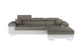 Coltar extensibil dreapta 4 locuri ELTAP, Armd-32, Armando, 289x203x85 cm, lemn/poliester, gri/alb