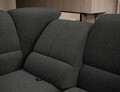 Coltar extensibil stanga 3 locuri ELTAP, LT-04FL, Siber, 270x186x93 cm, lemn/poliester, gri inchis