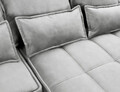 Coltar extensibil dreapta 4 locuri ELTAP, RT-03REL, Campo, 265x196x88 cm, lemn/poliester, gri deschis