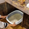 Dulap pentru litiera pisici / casa de toaleta pisici, Feandrea, 80x53x49.2 cm, PAL, maro rustic