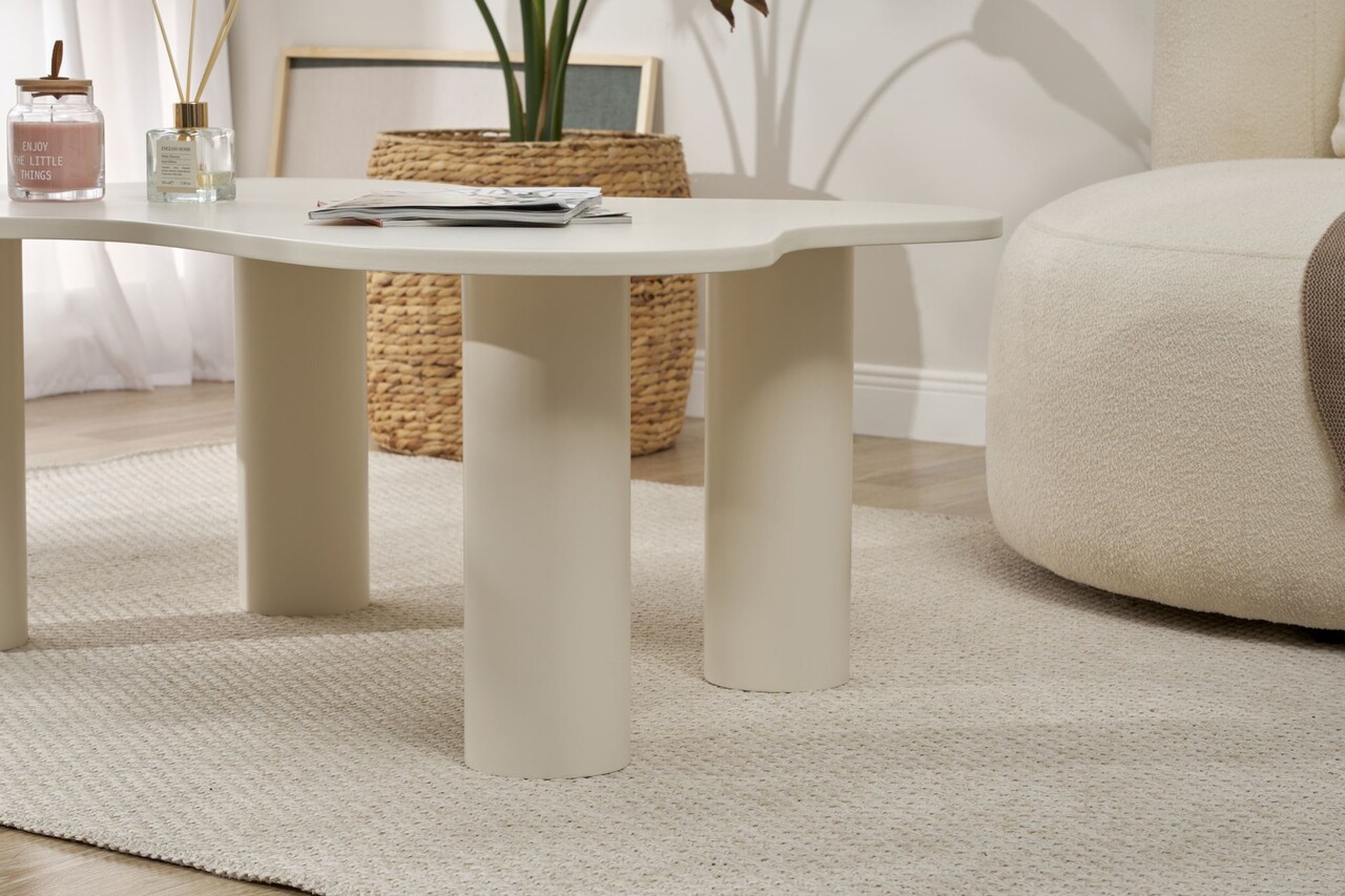 Set masuta de cafea, Rotexa, Bloom, Crem - 2 | YEO