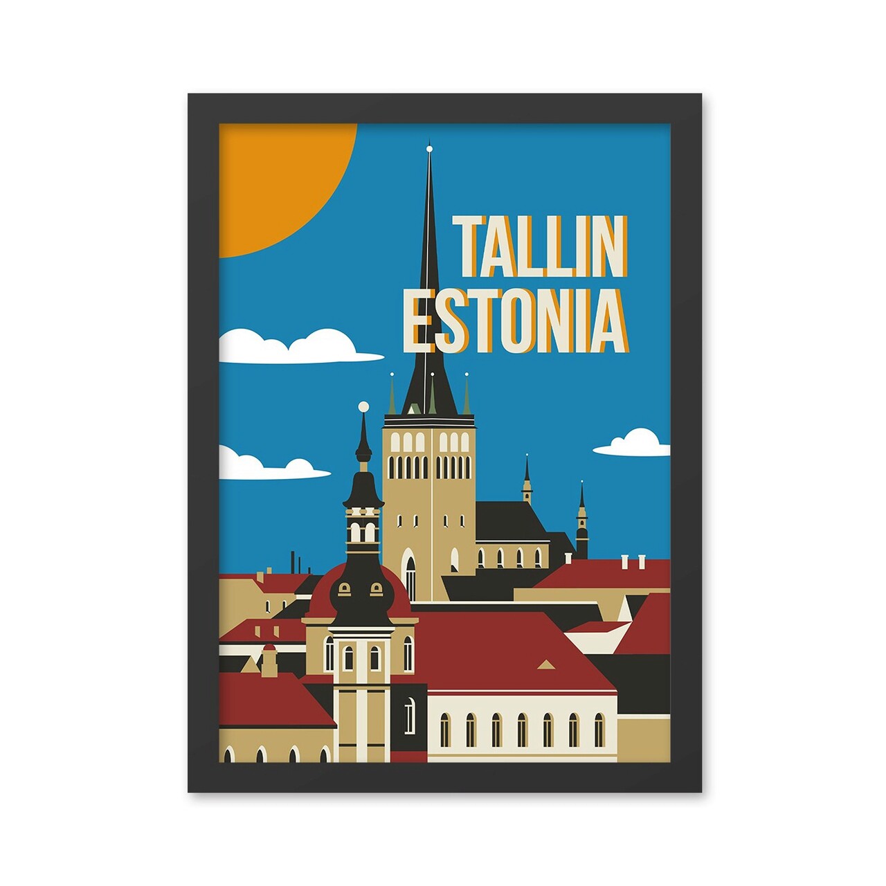 Tablou decorativ, Tallin (40 x 55), MDF , Polistiren, Multicolor