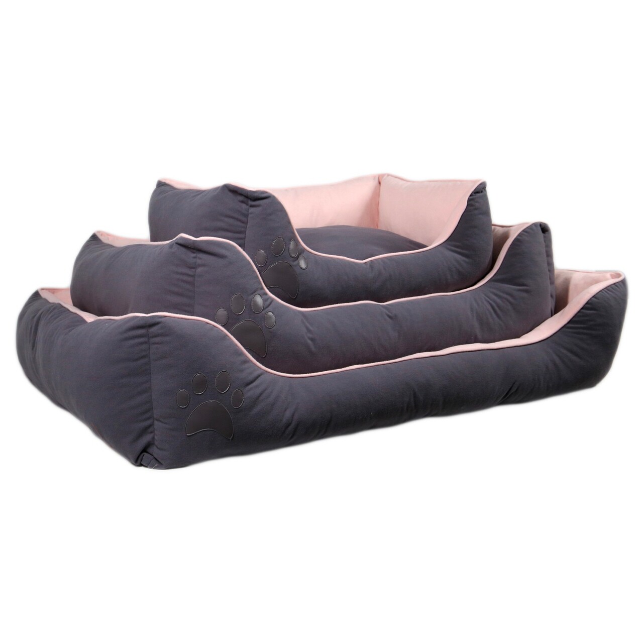 Pat pentru animale de companie, Paws &amp; Whiskers, Lucy Dog &amp; Cat M, Material exterior: 100% poliester, Gri/Roz - view 5