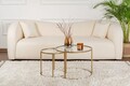 Set masuta de cafea, Nordure, Aurum, Auriu / Transparent