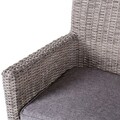 Scaun pentru gradina Patsy, 58 x 63 x 86 cm, ratan sintetic, gri