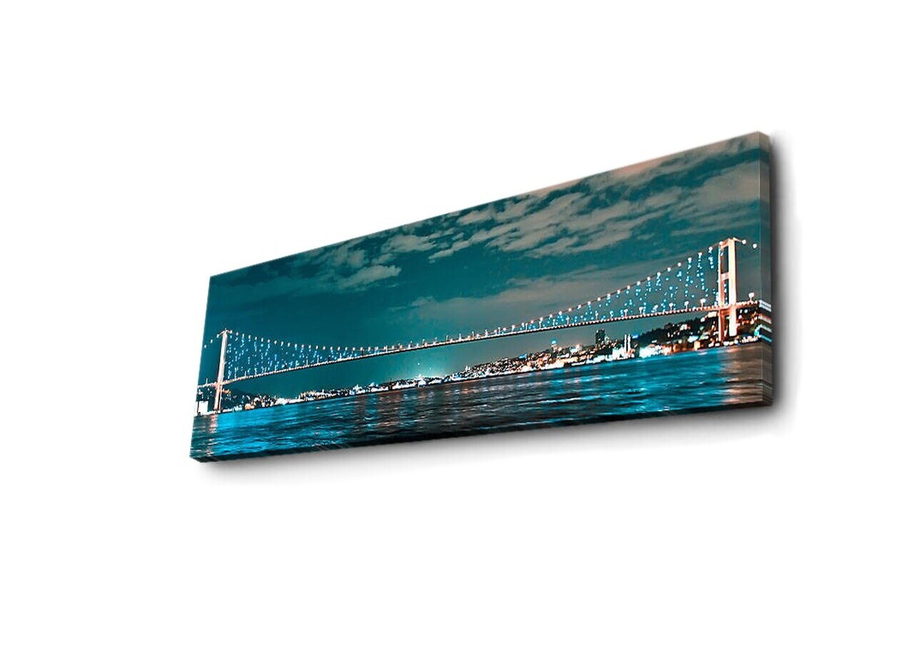Tablou decorativ cu lumina LED, 3090DACT-16, PÂNZĂ DIN PIELE ÎNTOARSĂ, 30 x 90 cm, Multicolor — imaginea 5