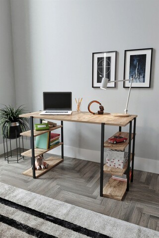 Birou, Gauge Concept, Eco, 120 x 60 x 74 cm, mdf/pvc, natur/negru Birouri