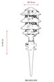 Lampa de exterior, Avonni, 685AVN1158, Plastic ABS, Negru