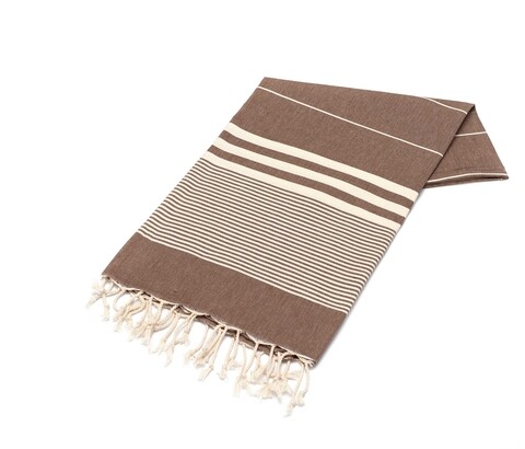 Prosop de plaja hereke, eponj home, 100x180 cm, maro