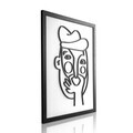 Tablou decorativ, Madame & Monsieur, Dimensiune: 20 x 25 cm, Alb/Negru
