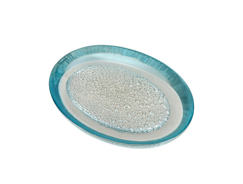Savoniera, drop, 10x13.5x2.5 cm, polirasina, verde