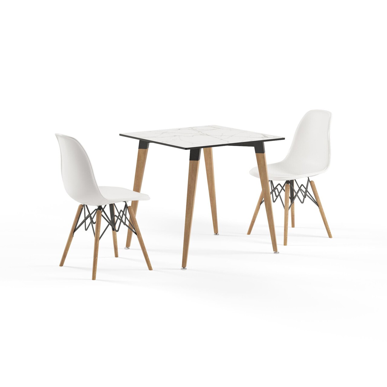 Set scaune 2 piese, Tilia, Eos-V, Alb-ivoriu - 2 | YEO