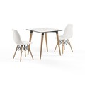 Set scaune 2 piese, Tilia, Eos-V, Alb-ivoriu