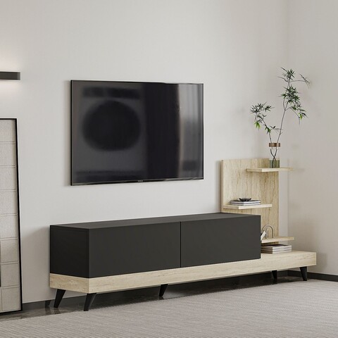Comoda TV, Inarch, Dizayn, Antracit / Travertin