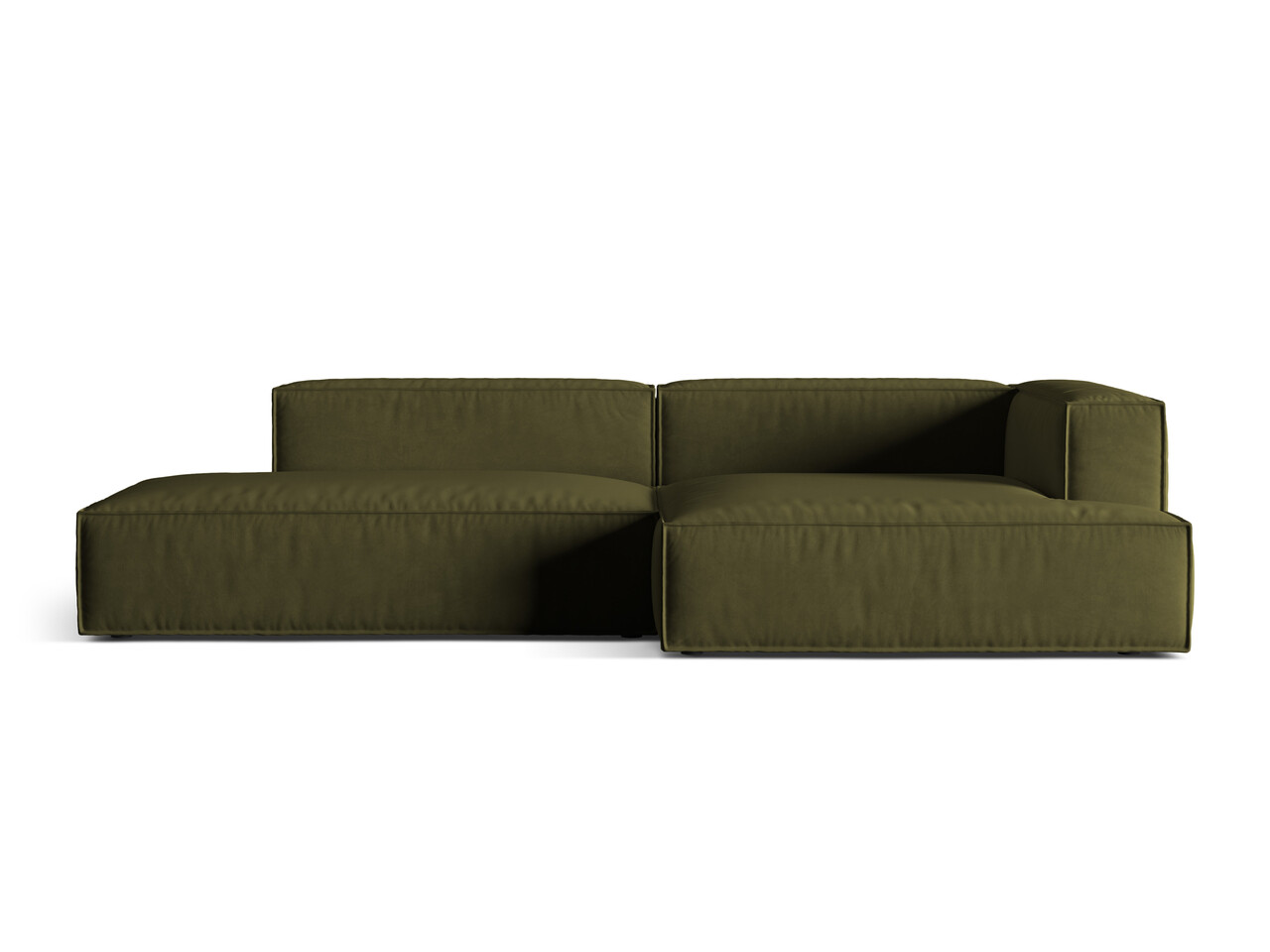 Coltar modular dreapta 4 locuri, Nuria-88, Micadoni Home, 312x147x72 cm, catifea, verde moss melange Colțare 2