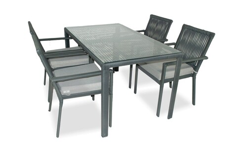 Set mobilier de gradina, jumilla, leros 140, gri