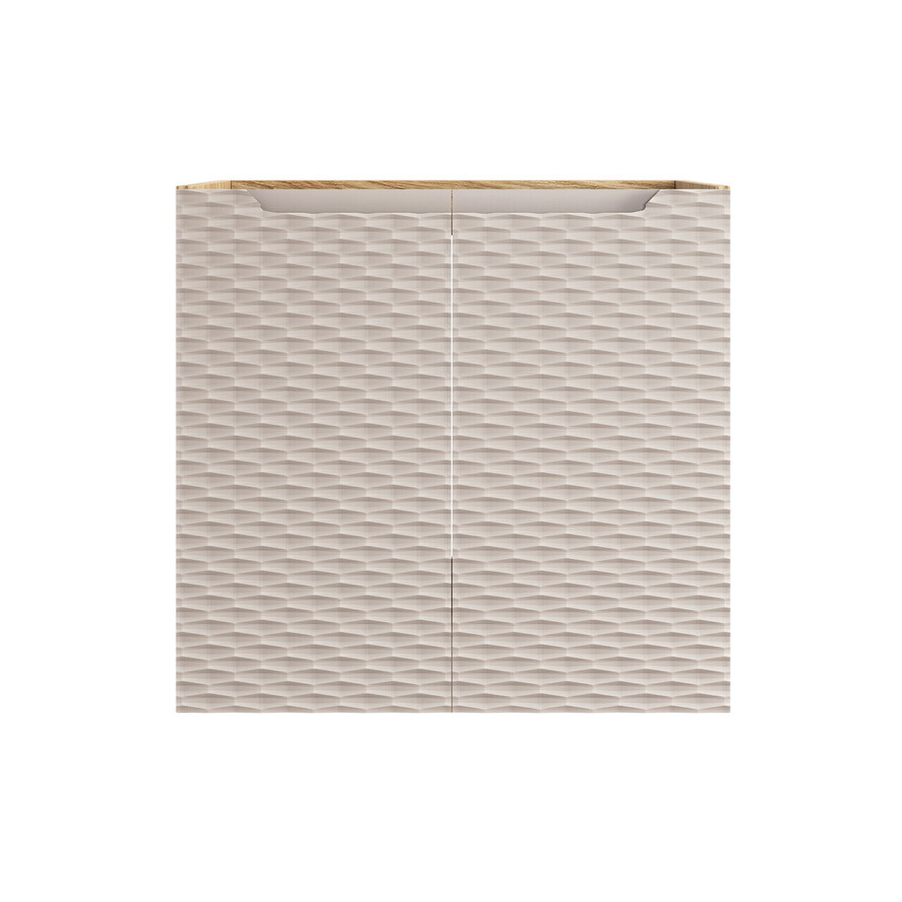 Set mobiler baie, dulap cu lavoar, 60 cm D Un Smile, Ocean Beige, Comad, MDF/PAL laminat, stejar — imaginea 4