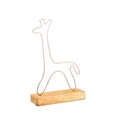 Decoratiune, Giraffe, 25x40x4 cm, Metal, Cupru