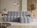 Coltar extensibil stanga 3 locuri ELTAP, Ceedro, 283x165x98 cm, lemn/poliester, gri deschis