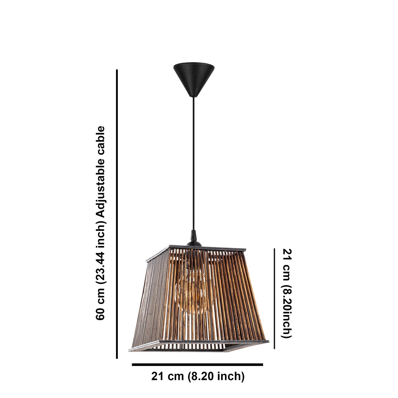Lustra, FullHouse, 390FLH2186, Lemn, Maro antichizat