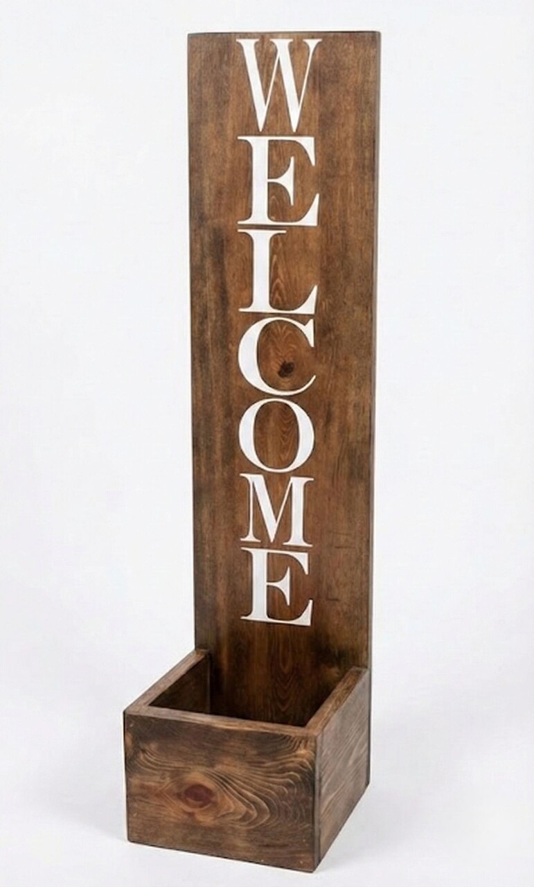 Ghiveci decorativ de grădină, Huhu656, 22x100x18 cm, Maro inchis - imagine 3