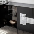 Consola, Neostill, Paris, 180x80x40 cm, PAL, Negru / Fume