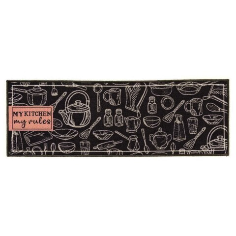 Covor pentru bucatarie My Kitchen, Gift Decor, 40 x 120 cm, poliamida, gri Covoare