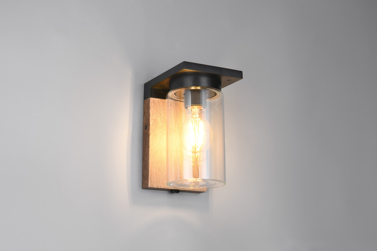 Aplica de perete pentru exterior Ardila, TRIO, 11.5x19 cm, 40W, 1x E27, aluminiu, natur/negru - 1 | YEO
