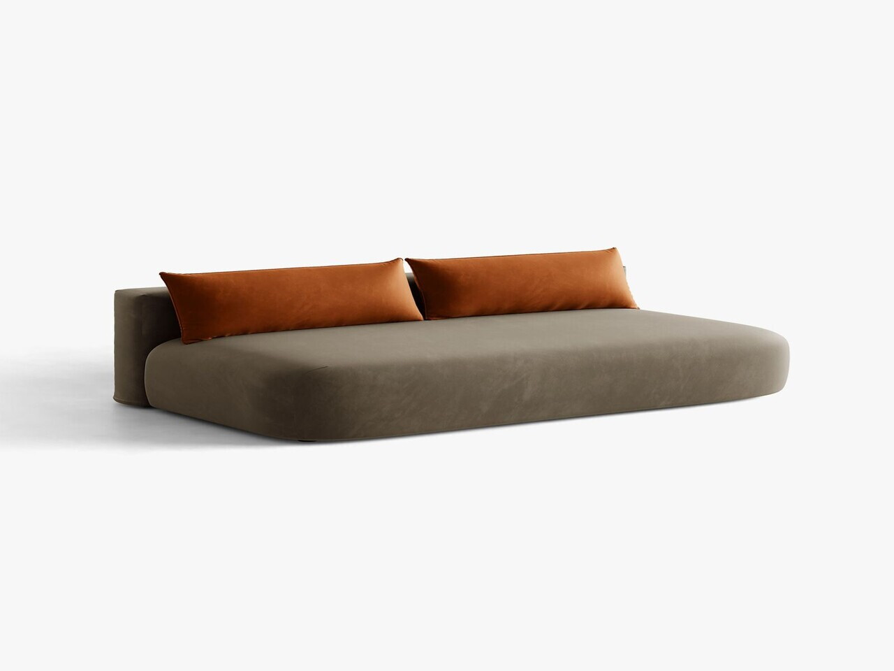 Canapea extensibila 3 locuri, Hena, Micadoni Home, 205x112x85 cm, catifea, gri maroniu — imaginea 2