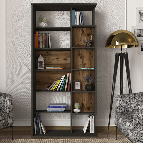 Corp biblioteca, tera home, berlin, 90x183.6x35 cm, pal, maro