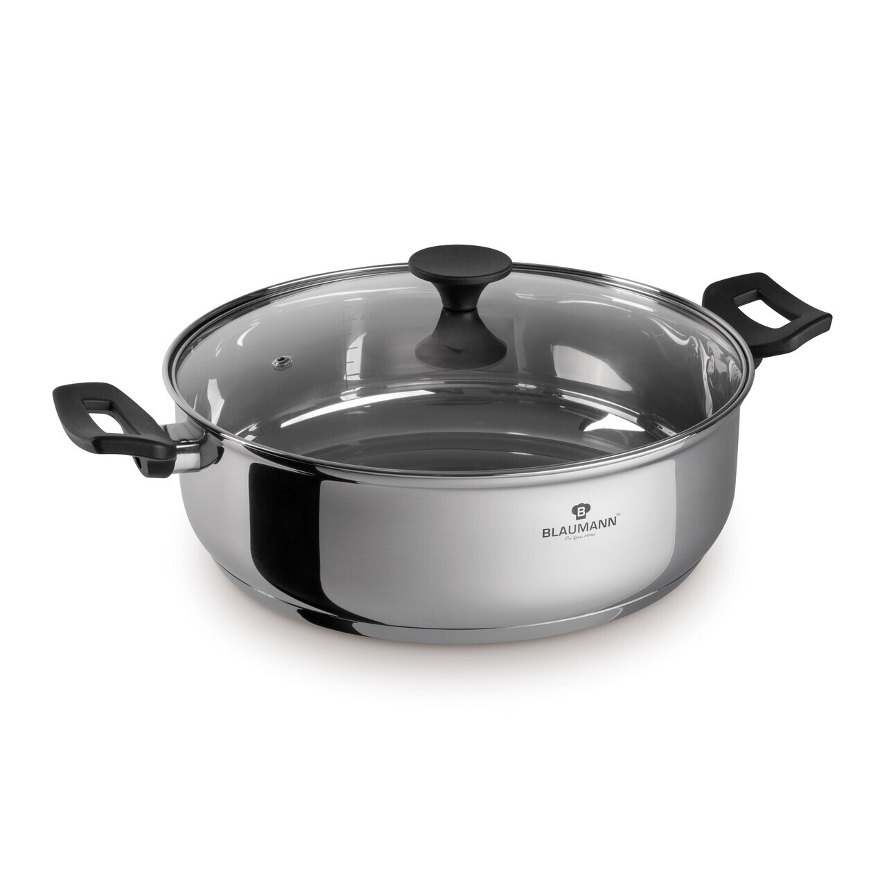 Oala cu capac Blaumann, Gourmet, 30 cm, inox, argintiu - view 3