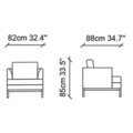 Fotoliu Pearl, Ndesign, 82x88x85 cm, lemn, crem