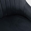 Scaun de bar Nuah Reducido, Homla, 50x45x97 cm, MDF/catifea din poliester, negru