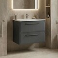 Dulap de baie cu chiuvetă, Hanah Home, Nuvola 65 v2, Antracit