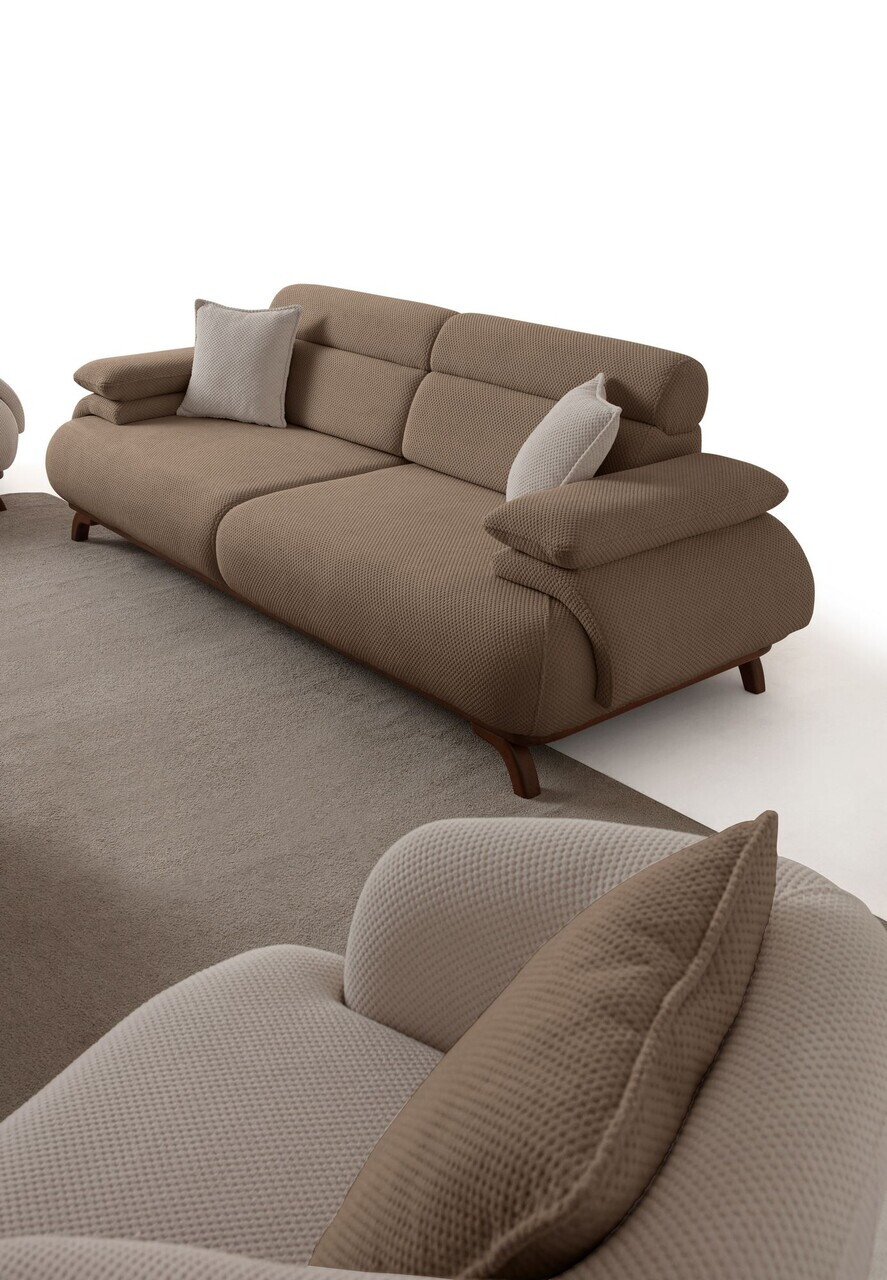 Canapea 3 locuri, Atelier del Sofa, 752EST1149, Lemn de carpen/PAL melaminat, Latte - view 6