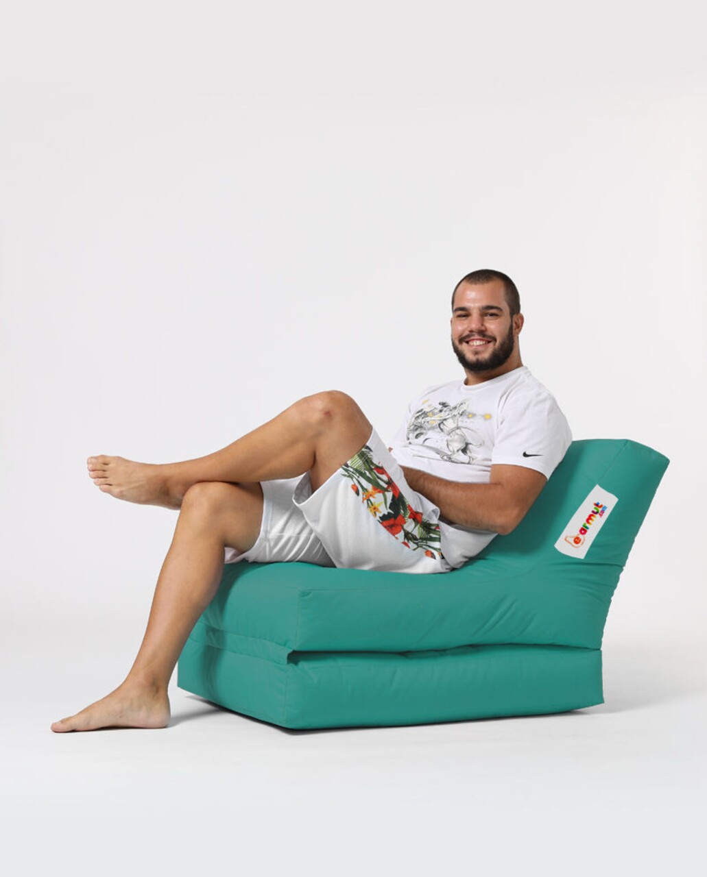 Fotoliu Extensibil, Siesta, Ferndale Bean Bag, 55 - 180 Cm, Poliester Impermeabil, Turcoaz