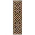 Covor Rowen Natural/Black, Flair Rugs, 60x230 cm, iuta, natural/negru