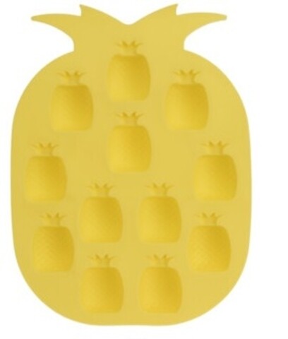 Forma pentru gheata Pineapple, 19x14x1.5 cm, termoplas, galben Excellent Houseware