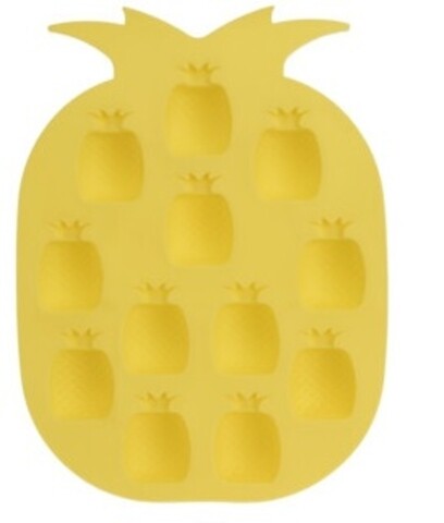 Forma pentru gheata Pineapple, 19x14x1.5 cm, silicon, galben