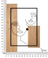 Decoratiune de perete Faces, Mauro Ferretti, 63x90 cm, fier/MDF, negru/maro