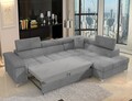 Coltar extensibil dreapta 4 locuri ELTAP, RT-03TOU, Eridano, 275x202x88 cm, lemn/poliester, gri inchis