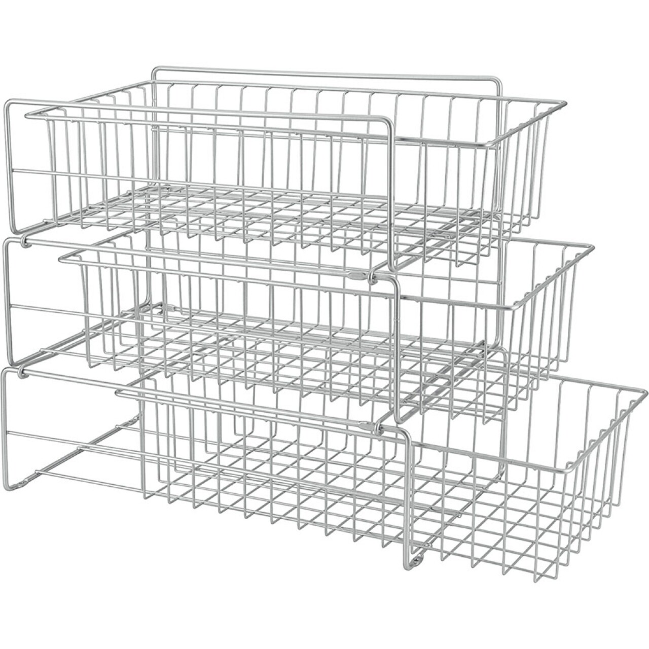 Etajeră cu 3 coșuri pentru dulap Metaltex Tris