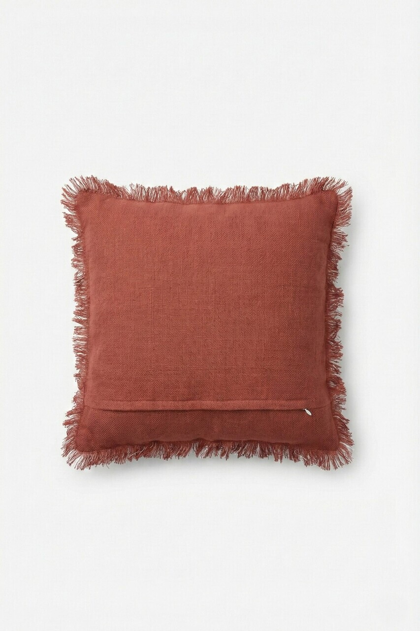 Husa de perna, Lyra, 45x45 cm, FIBRE NATURALE, Argilă roșie — imaginea 3