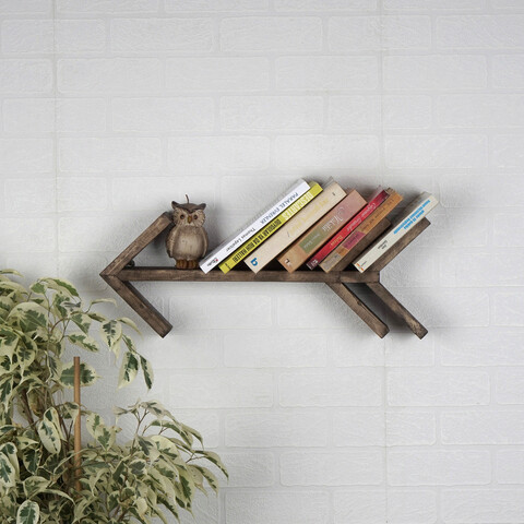 Raft de perete, evila originals, raf087, 52x20x8 cm, maro inchis