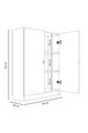 Corp biblioteca, Hanah Home, Bili3 Shelf 2 Lid, 80x105x28 cm, Stejar Sonomo